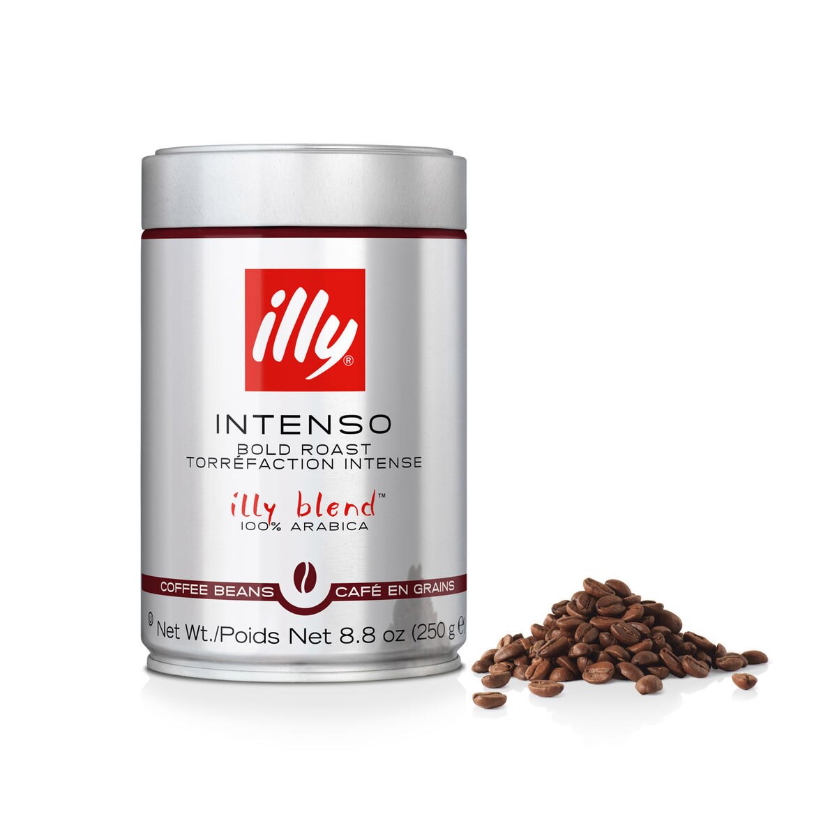 illy INTENSO コーヒー豆 250g 6缶 Arabica Coffee Beans - Whole Bean Dark Roast Coffee - illy
